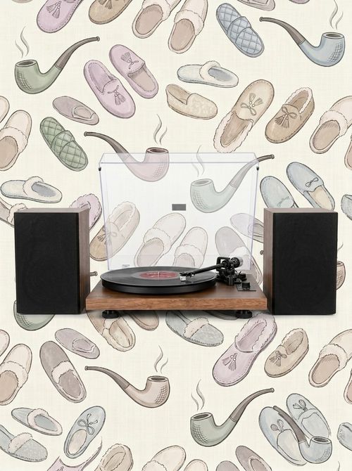 1 by One Bluetooth Turntable Hifi System With 36 Watt Bookshelf Speakers, Patend Designed Vinyl Record Player With Magnetic Cartridge, Wireless Playback and Auto Off (walnut)