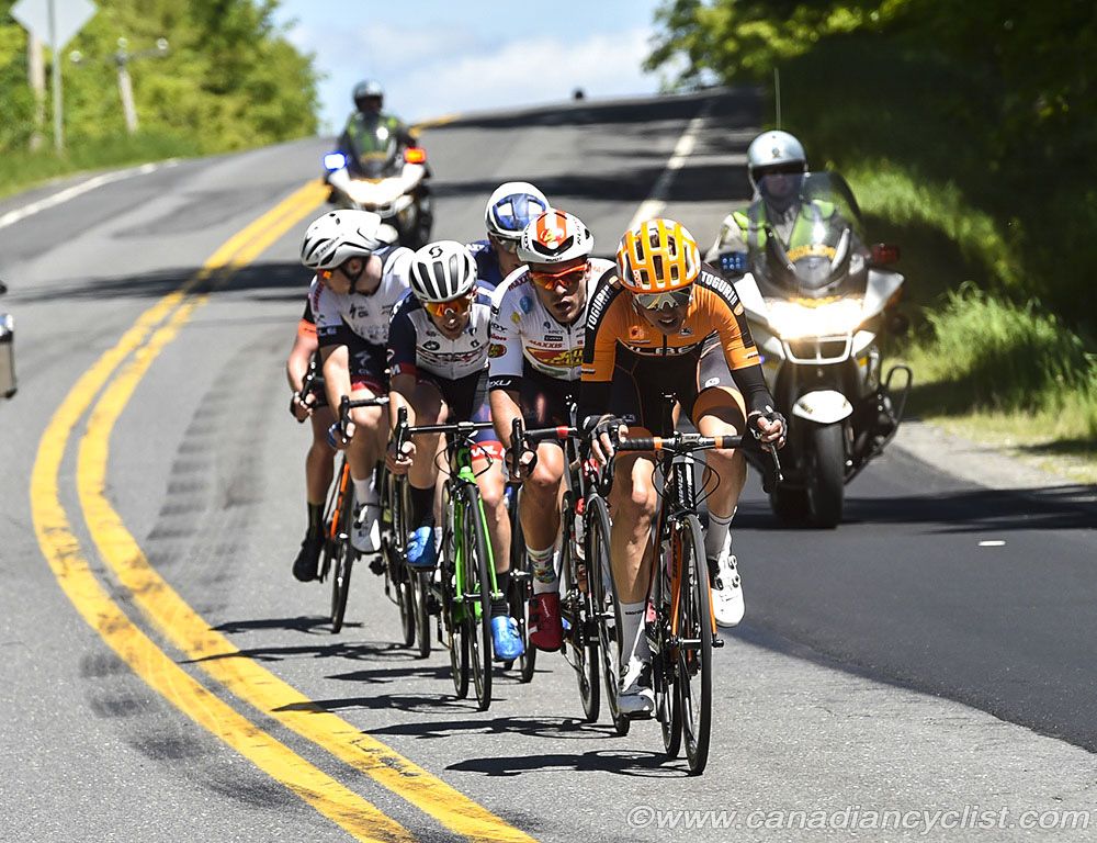 The early break with Nigel Ellsay (Silber Pro Cycling) at the front