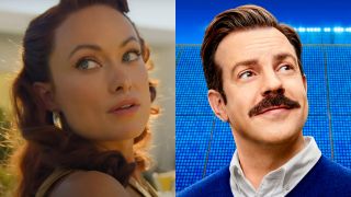 Olivia Wilde in Don't Worry Darling, Jason Sudeikis in Ted Lasso Poster