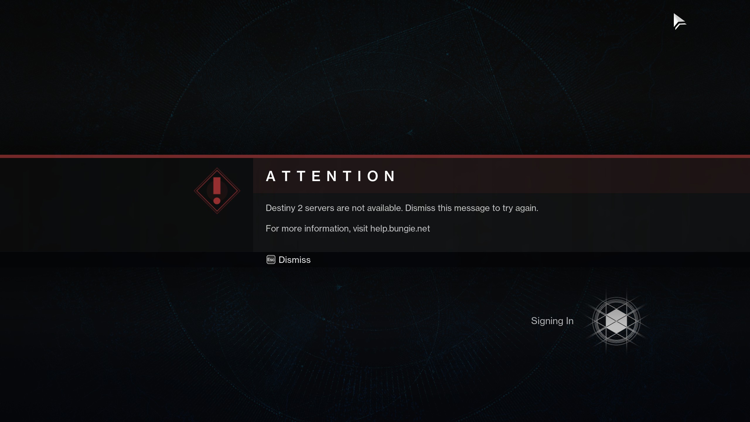 Attention. The servers are down.