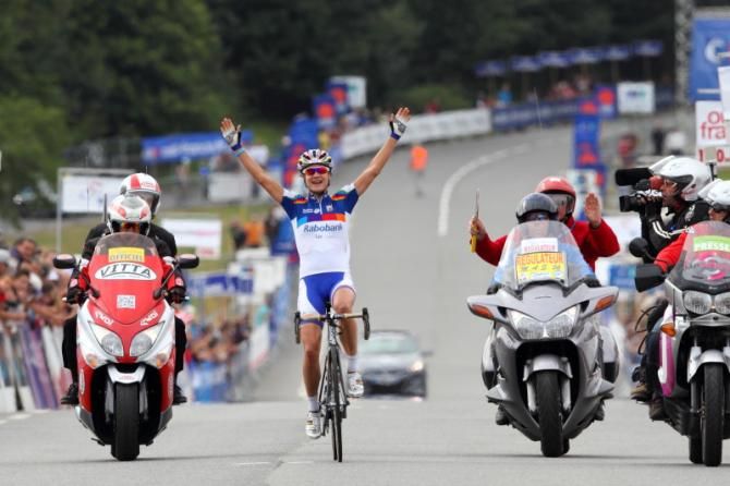 Marianne Vos (Rabo Women) enjoyed her victory at the GP de Plouay