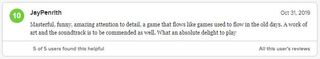 Metacritic user review
