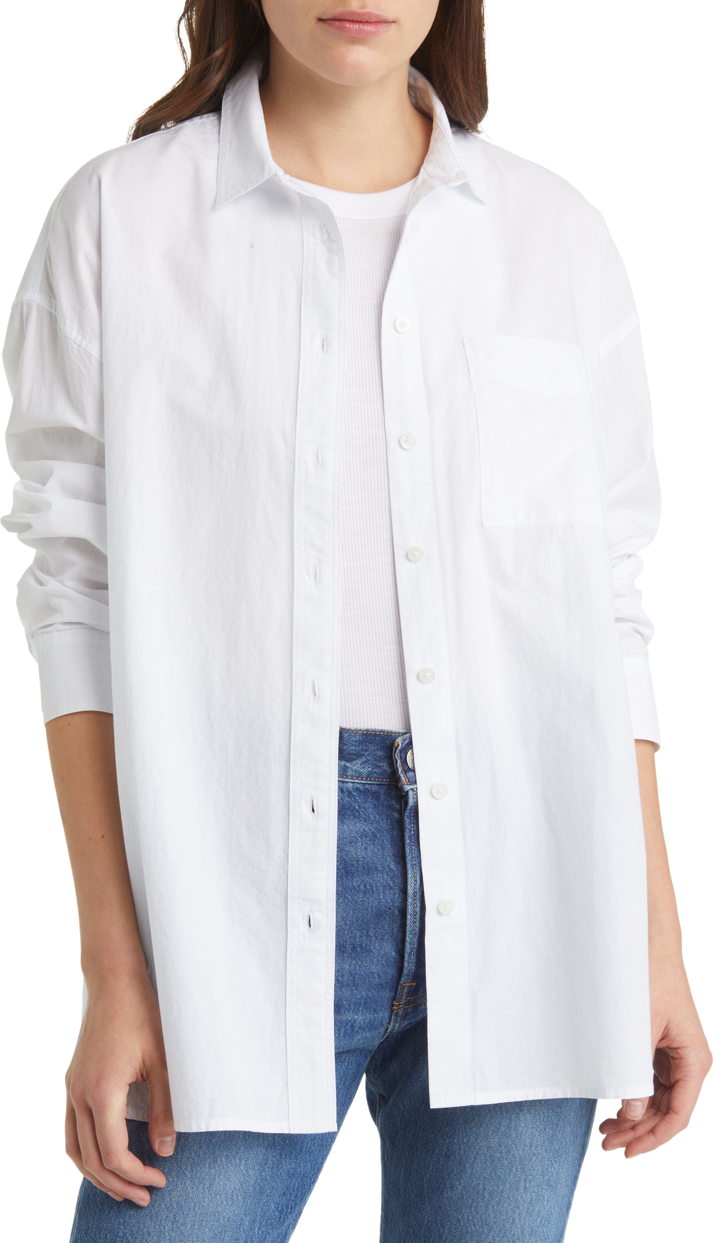 The Signature Poplin Oversize Button-Up Shirt