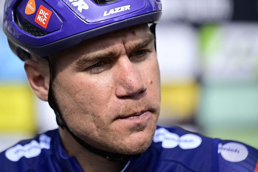 Netherlands' Fabio Jakobsen of Team Picnic PostNL poses at the start of the 'Classic Brugge-De Panne' men's elite one-day cycling race, in Bruges, on March 26, 2025. (Photo by DIRK WAEM / Belga / AFP) / Belgium OUT