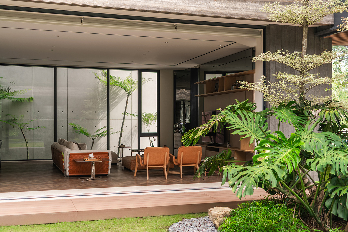 view of tropical Indonesian home SE House