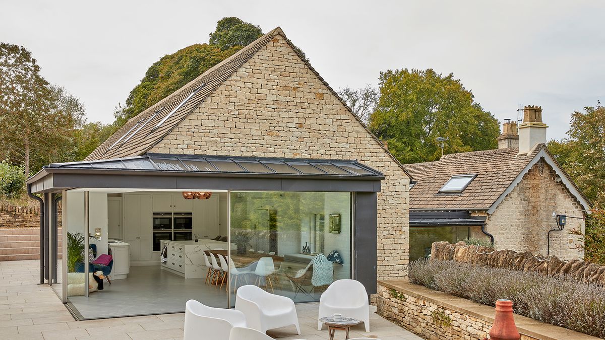 modern glass kitchen extension