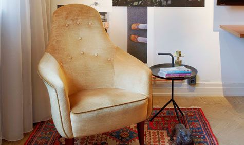 Armchair &amp; side table in the Story hotel