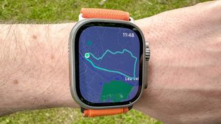 Apple Watch Ultra showing Race Route feature