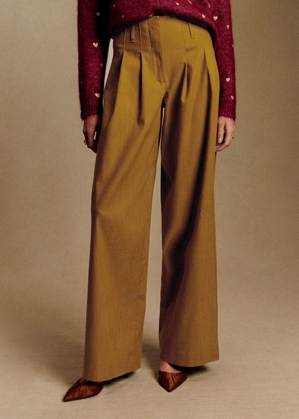 Mylan Pant - Mustard - Viscose Ecovero™ Lenzing™ - Sézane