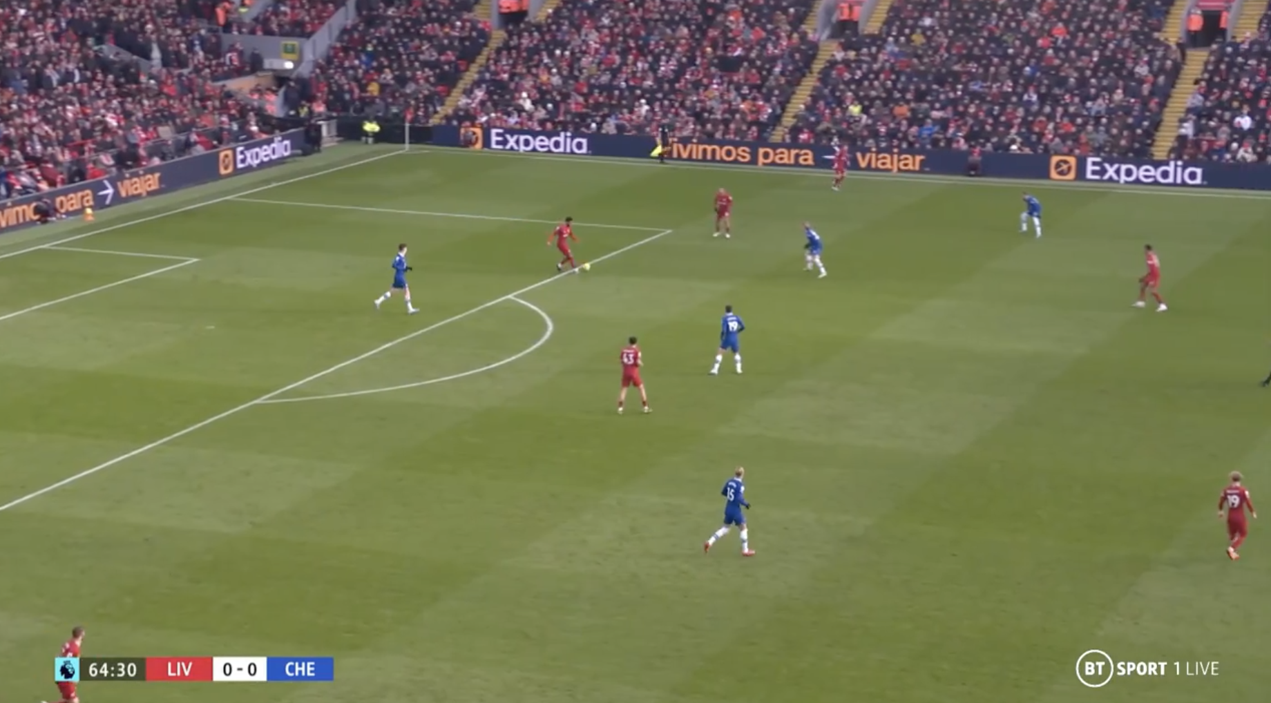 Liverpool building play against Chelsea