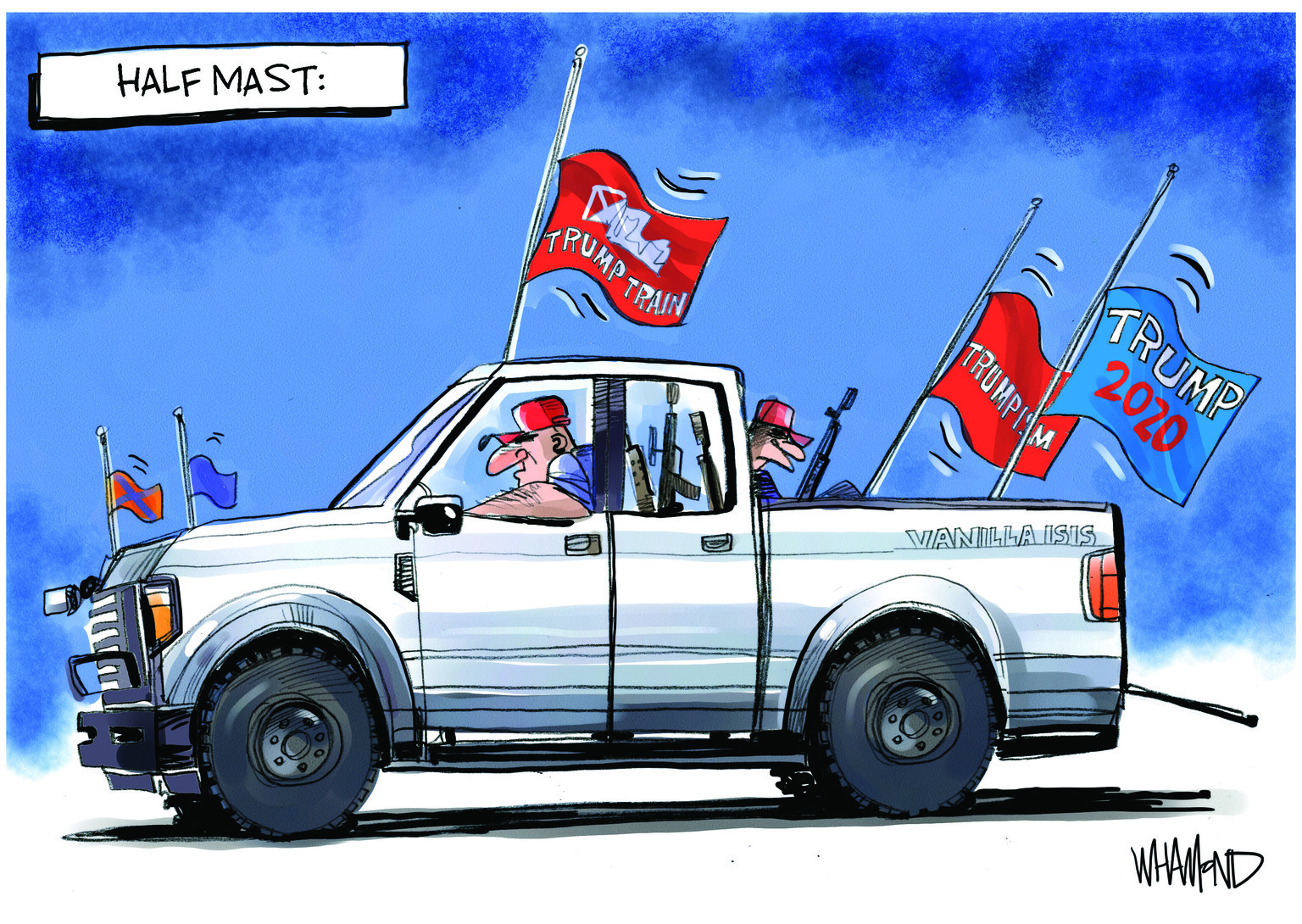 Political Cartoon U.S. Trump Flags Half Mast Election Loss | The Week