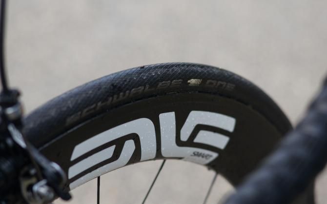 ENVE wheels are equipped with Schwalbe tires on Edvald Boasson Hagen's Cerv&eacute;lo S5
