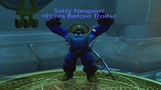 World of Warcraft fisherman posing