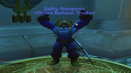 World of Warcraft fisherman posing
