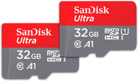 SanDisk 32GB 2-Pack Ultra microSDHC UHS-I: now $11 at Amazon