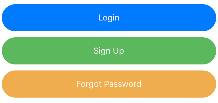 Three button login menu