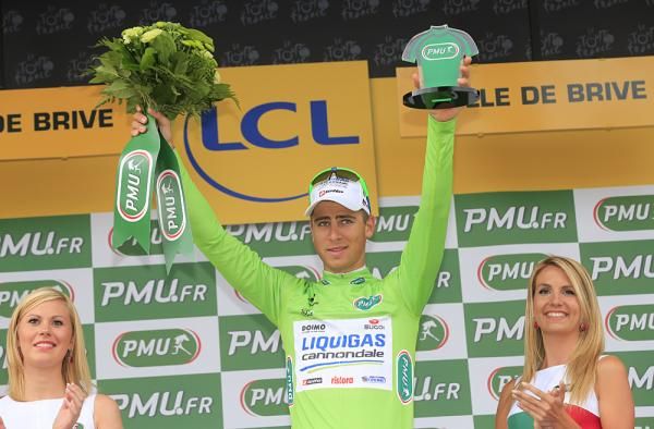 Peter Sagan (Liquigas-Cannondale) will carry the green jersey to Paris.