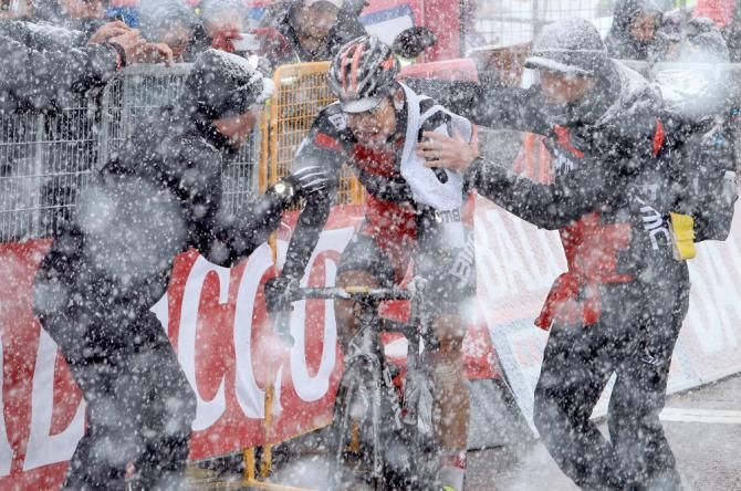 Cadel Evans held on for a podium place in the Giro d'Italia in May