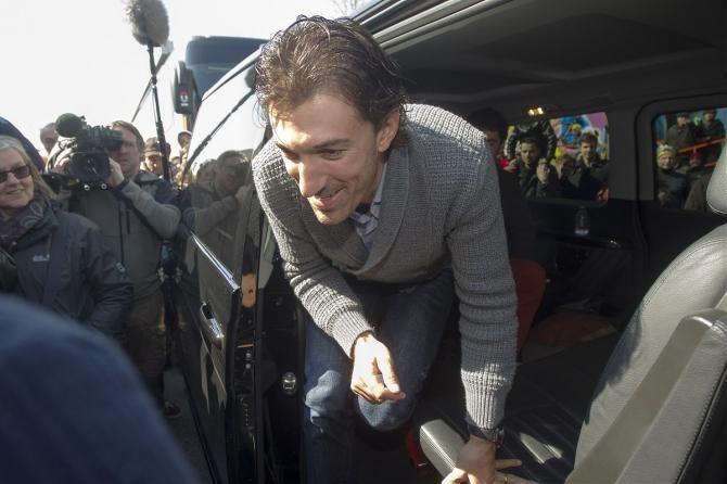 The excitement surrounding Fabian Cancellara's arrival was akin to that of a Papal visit.