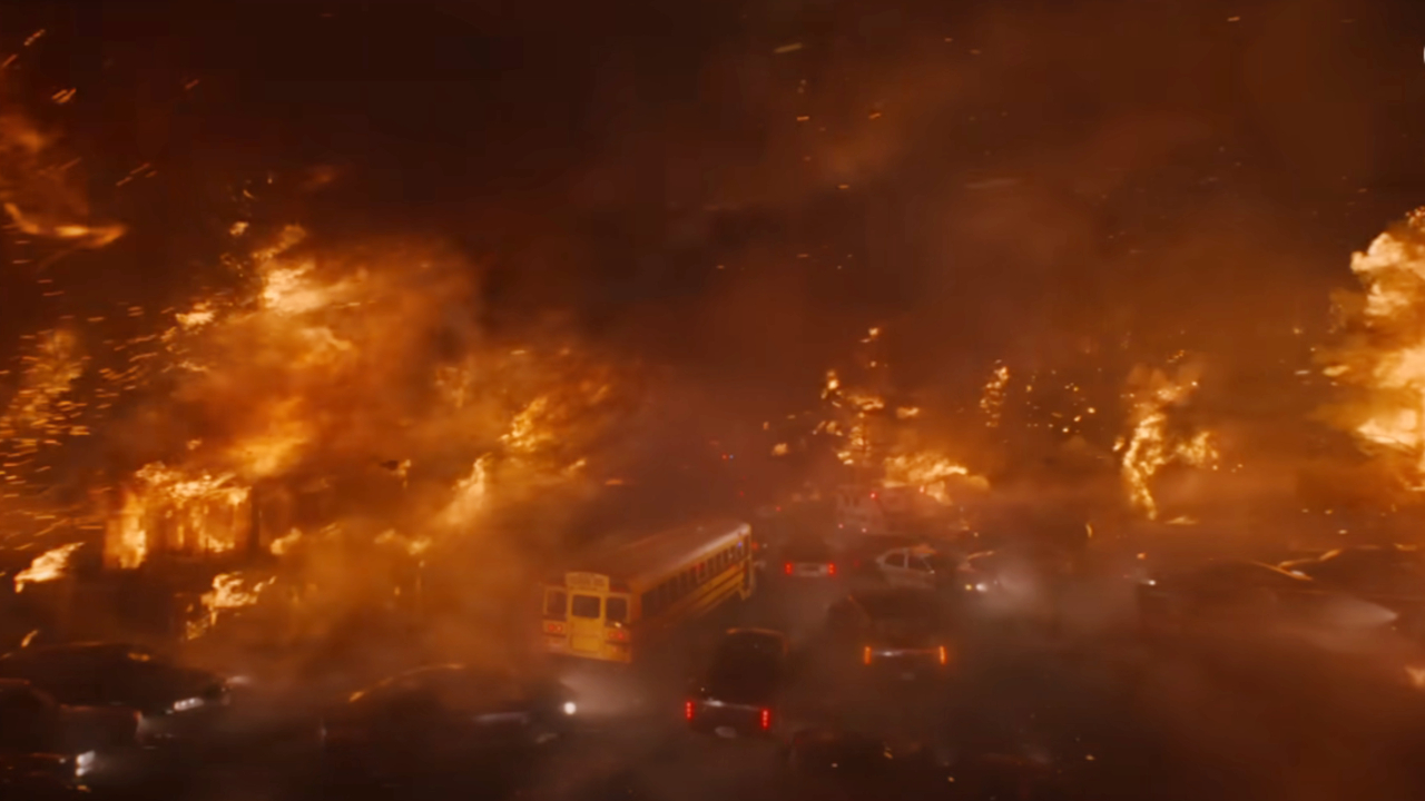 The fire in The Lost Bus