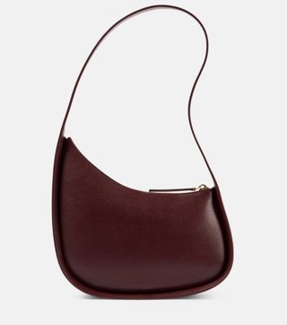 Half Moon Leather Shoulder Bag