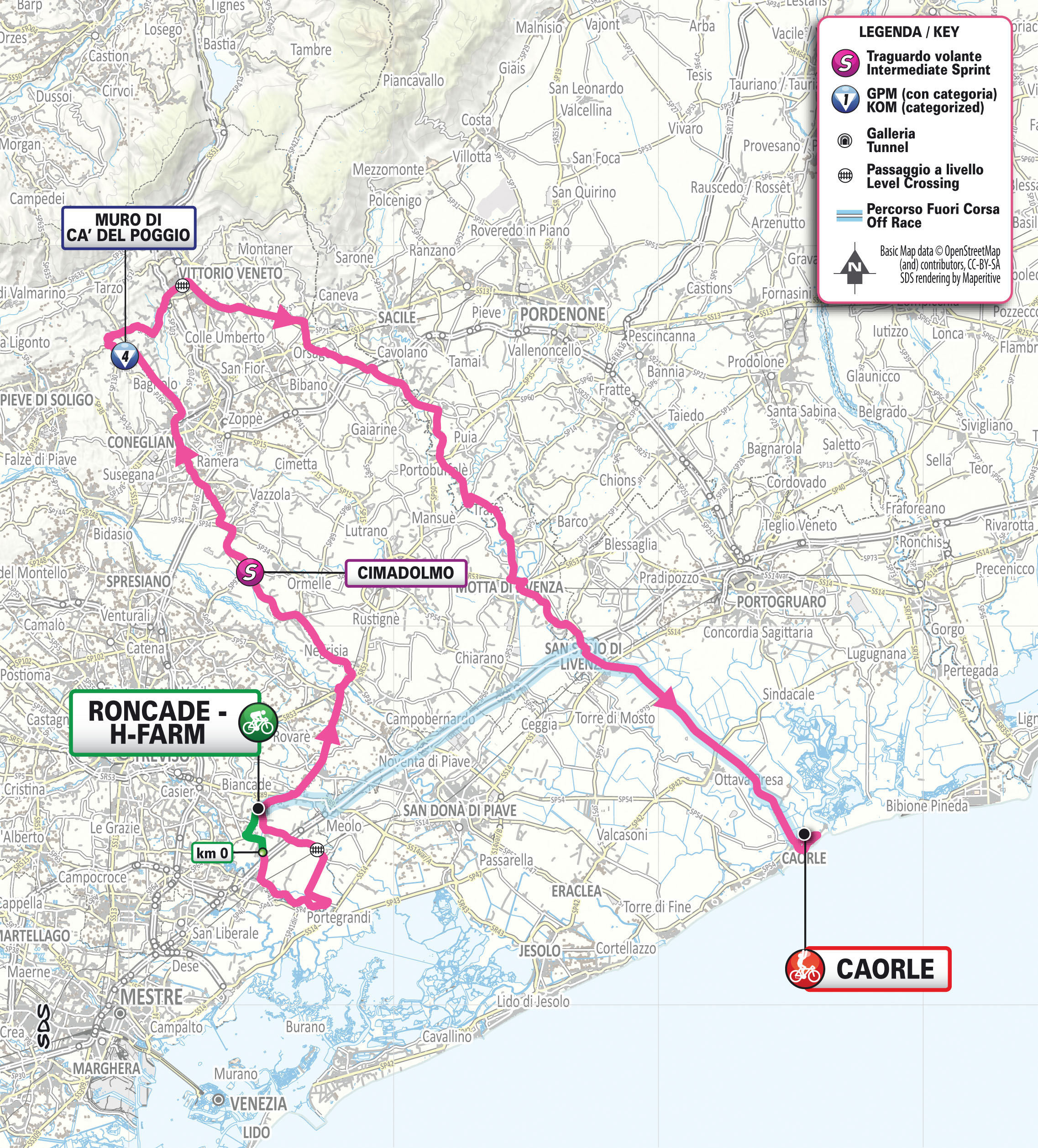 Giro d'Italia Women 2026 stage 2 map
