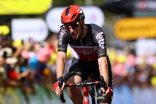 Harry Sweeny (Lotto Soudal) finishes stage 12 of the Tour de France