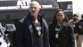Christopher Meloni as Stabler and Danielle Moné Truitt as Bell in Law & Order: Organized Crime Season 4 finale