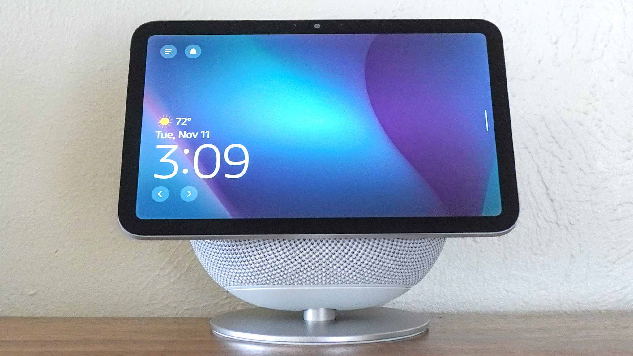 The Echo Show 8 (4th Gen) on a shelf