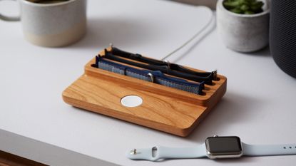 Best Apple Watch Accessories: straps in a wooden box on table