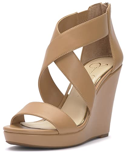 Jessica Simpson Women&#039;s Jinxxi Wedge Sandal, Ambra, 8.5 M Us