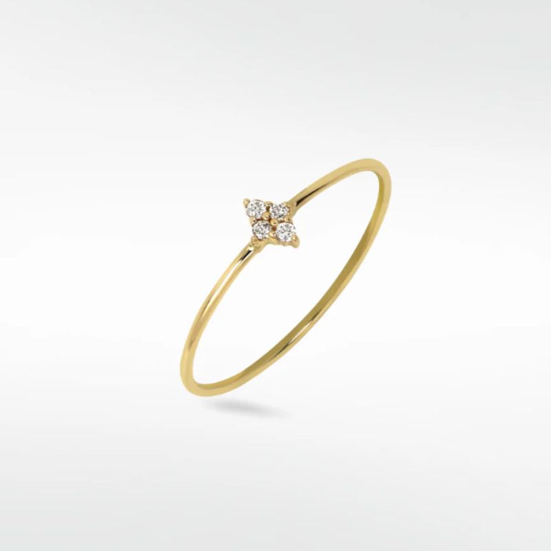gold ring with diamonds