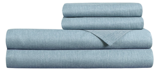 blue sheet and pillowcase set