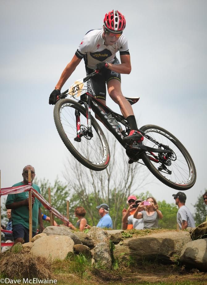 Casey Williams (Whole Athlete) busting a move on one of the jumps