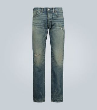 Slim-Fit Washed Selvedge Jeans