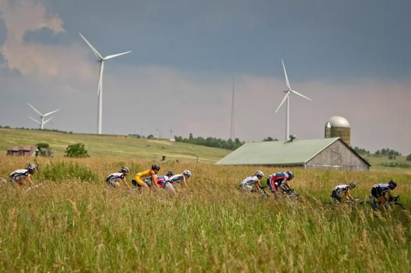Rolling through the wind fields of Pennsylvania.