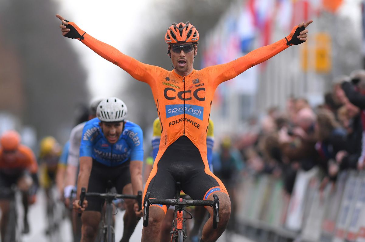 Frantisek Sisr (CCC Sprandi Polkowice) celebrates victory