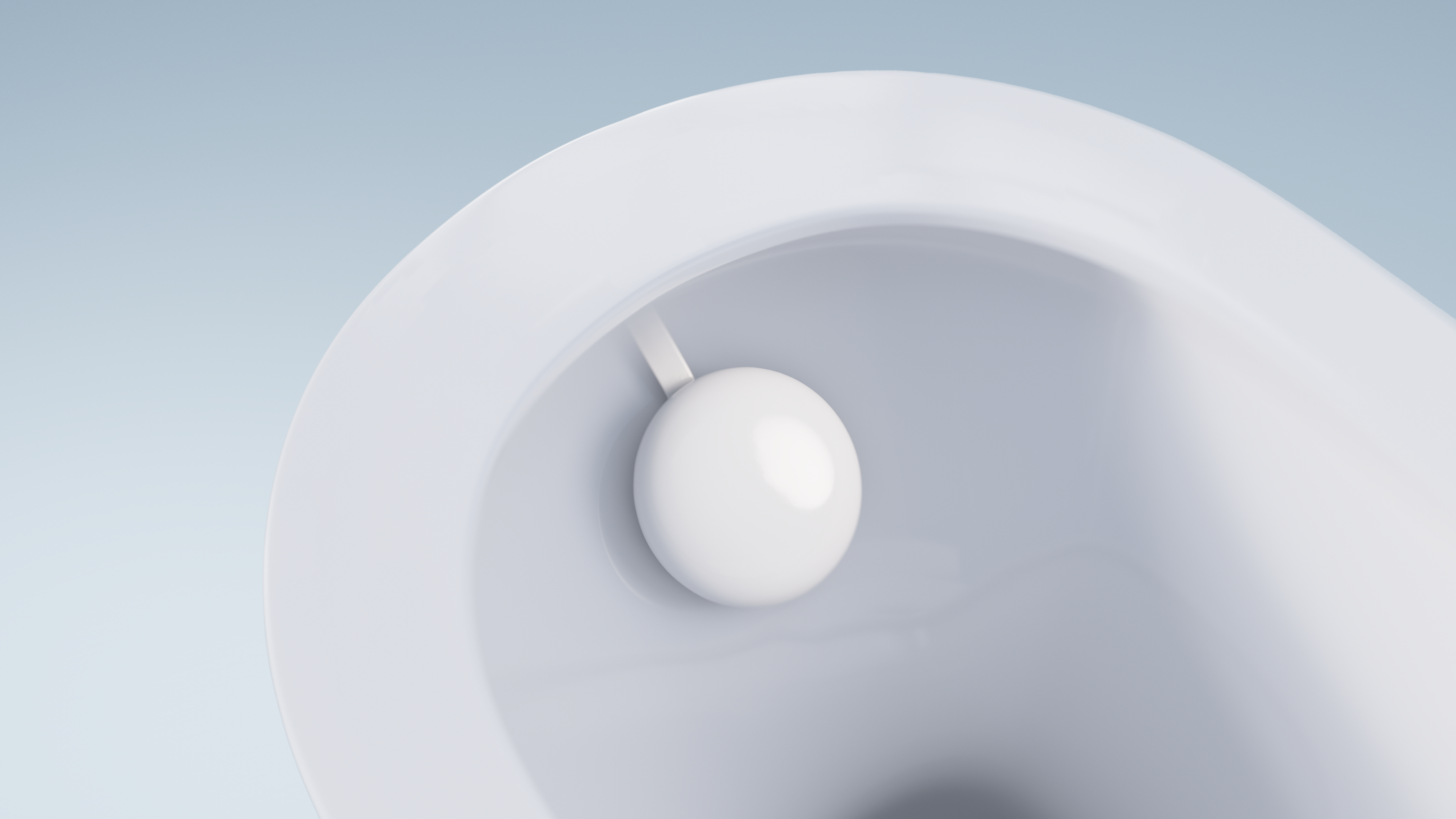 Render of the Withings U-Scan Nutrio device attached to a toilet.