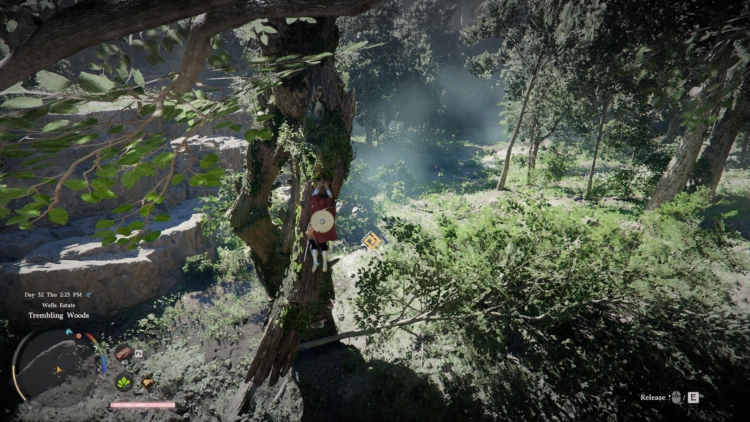 Crimson Desert Florindale - Climbing the walking tree