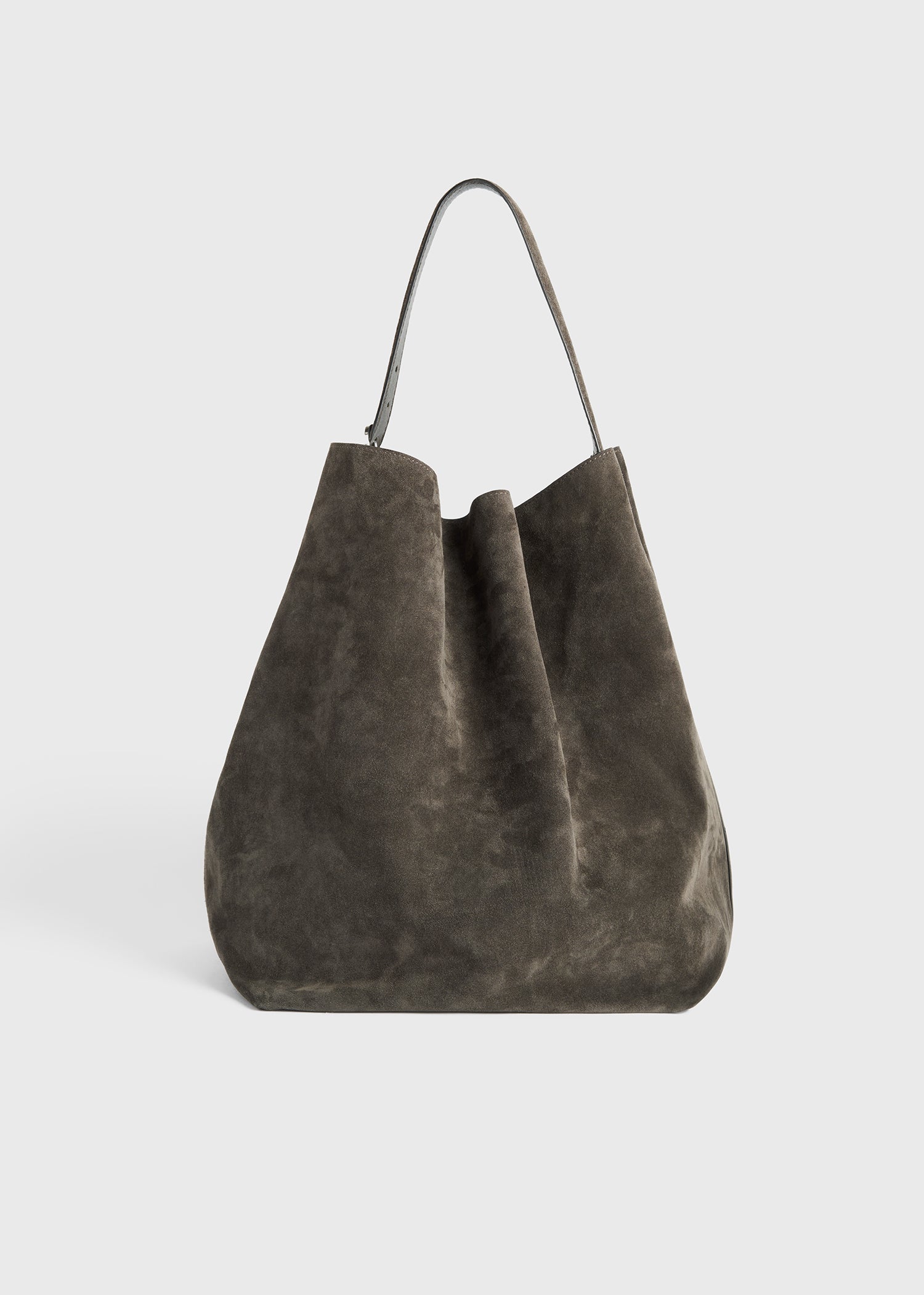 Belted Suede Tote Granite - One Size