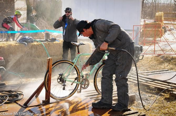 There was enough mud on the course to keep the bike washers busy