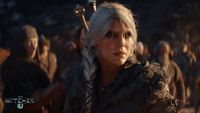 The Witcher 4 cinematic screenshot showing a closeup of Ciri, protagonist of the new adventure