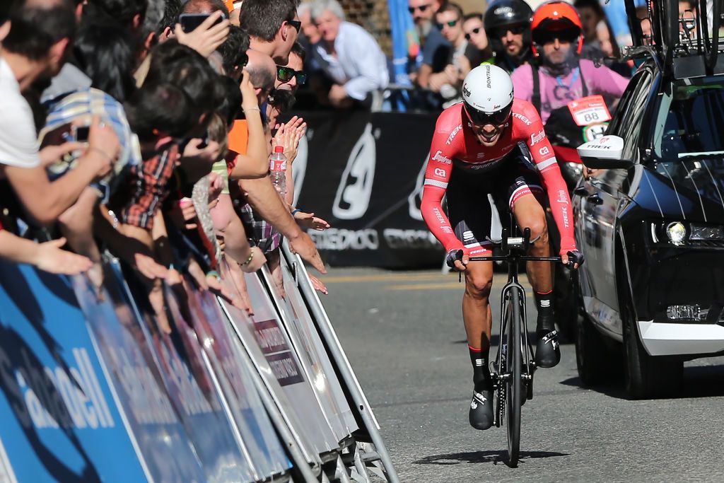 Alberto Contador on the final stage of the Vuelta al Pa&iacute;s Vasco