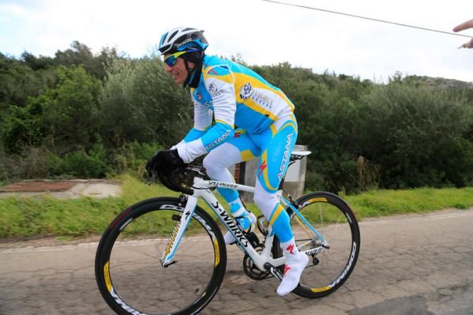 Paolo Tiralongo (Astana) pleased to be out on the bike
