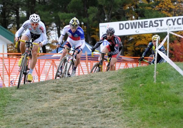 Adam Myerson (Cycle-Smart) leads the charge on the first lap en route to victory.