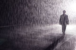 Rain Room is an immersive installation of falling water that allows the 'viewer' to walk through the artwork without getting wet
