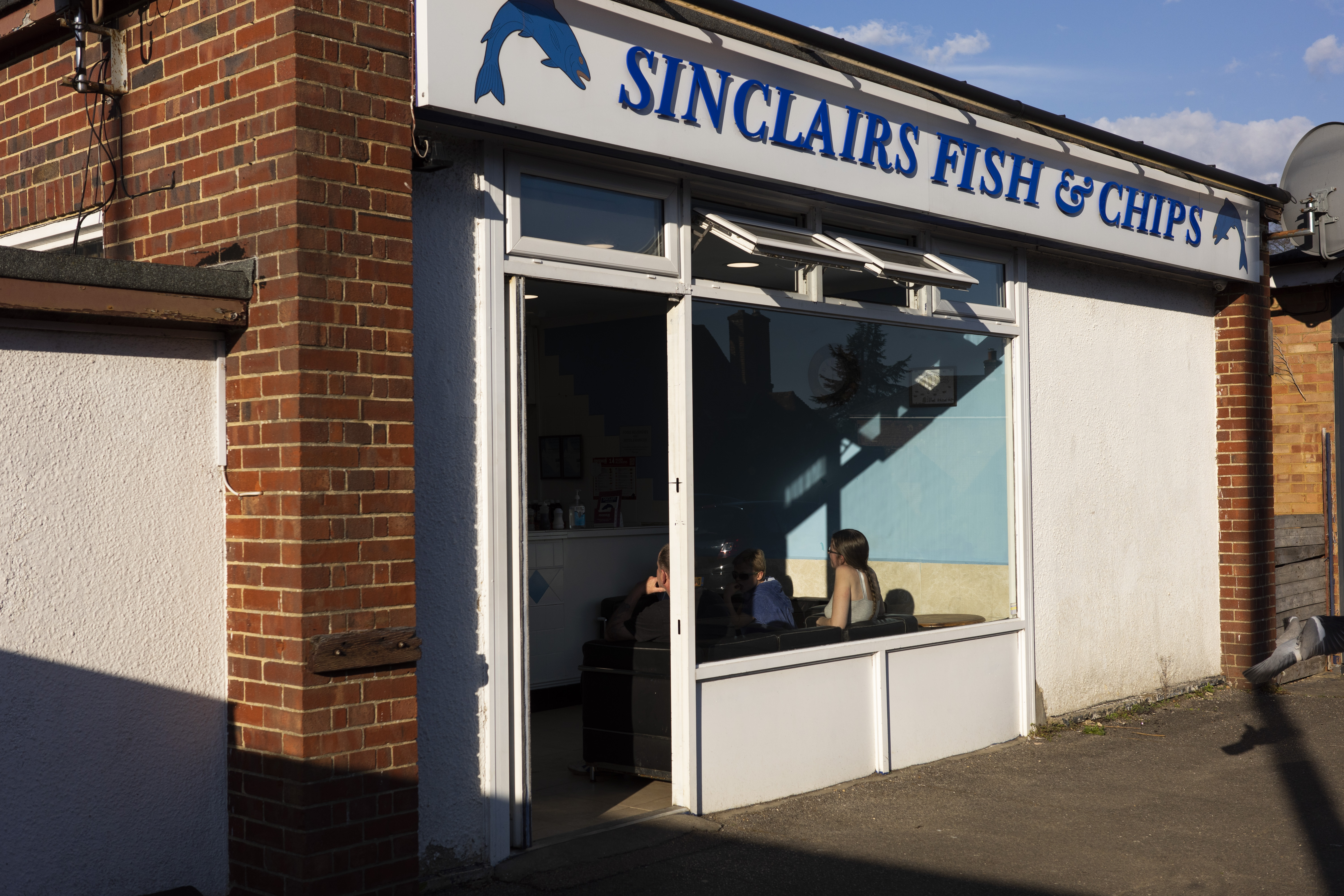 The outside of a fish and chips shop