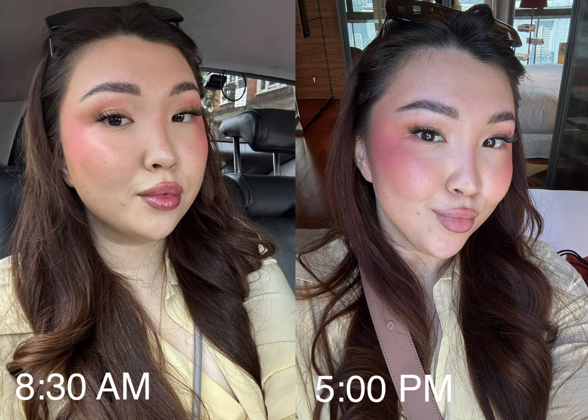 Denise Primbet testing the Huda Beauty Lip Contour Stain