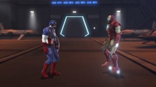 Cap and Iron Man in Iron Man And Captain America: Heroes United