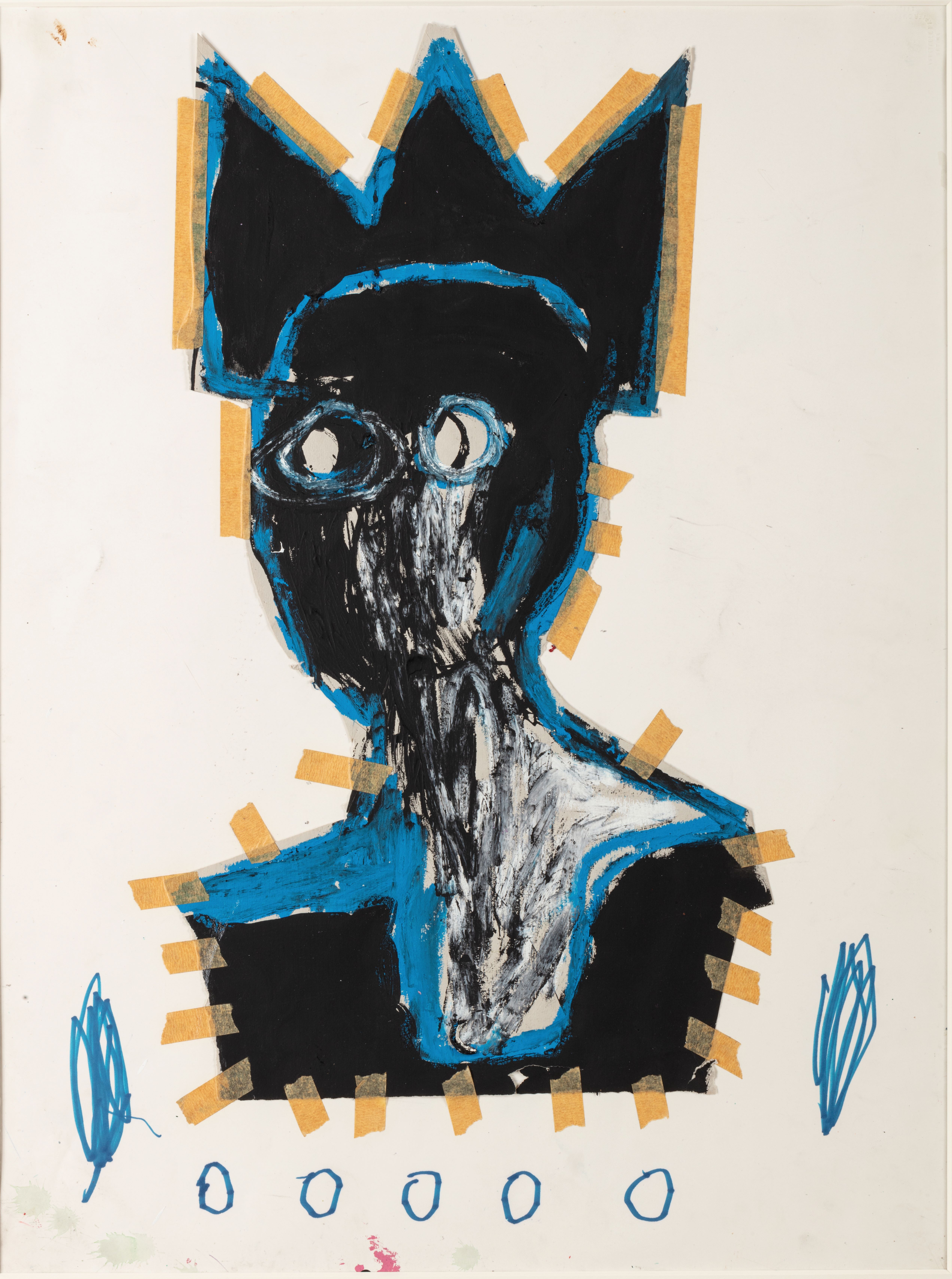 abstract artwork of human head by Jean Michel Basquiat